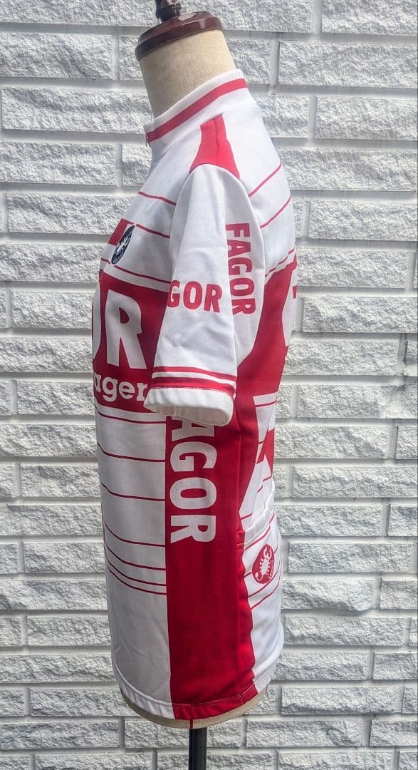 希少イタリア製 Castelli 男性用レトロ サイクルジャージ デッドストック