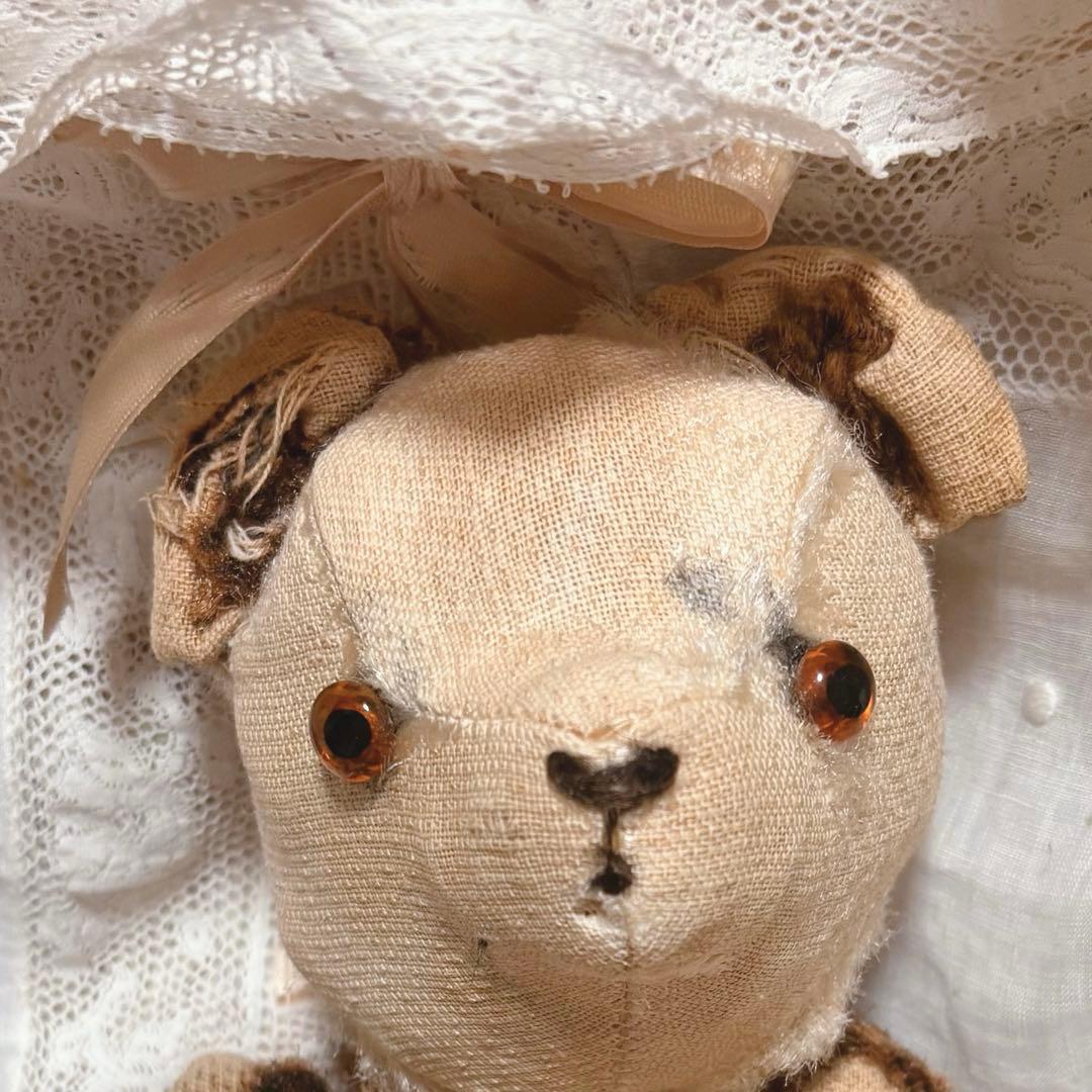 パンダベア　可愛いボロベアくん　アンティークベア　ヴィンテージベア