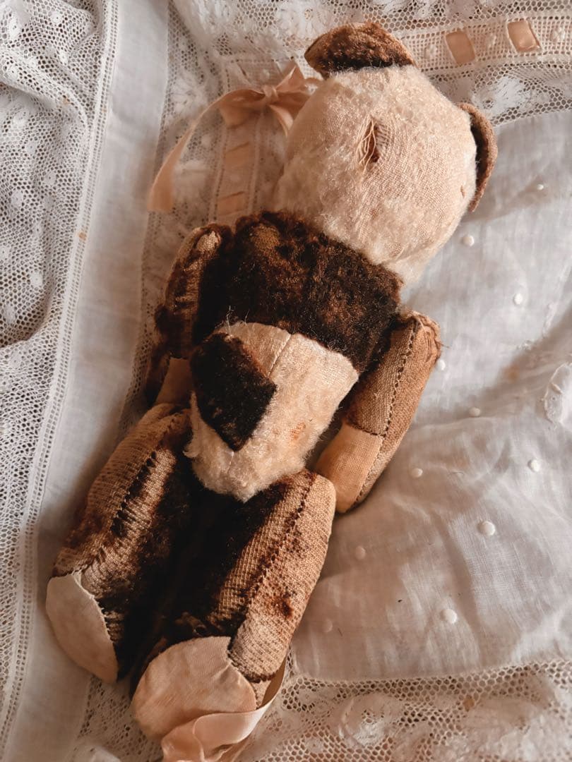 パンダベア　可愛いボロベアくん　アンティークベア　ヴィンテージベア