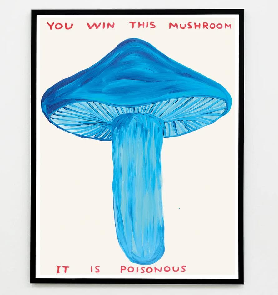 【新品輸入ポスター】デイヴィッドシュリグリー　青いきのこ