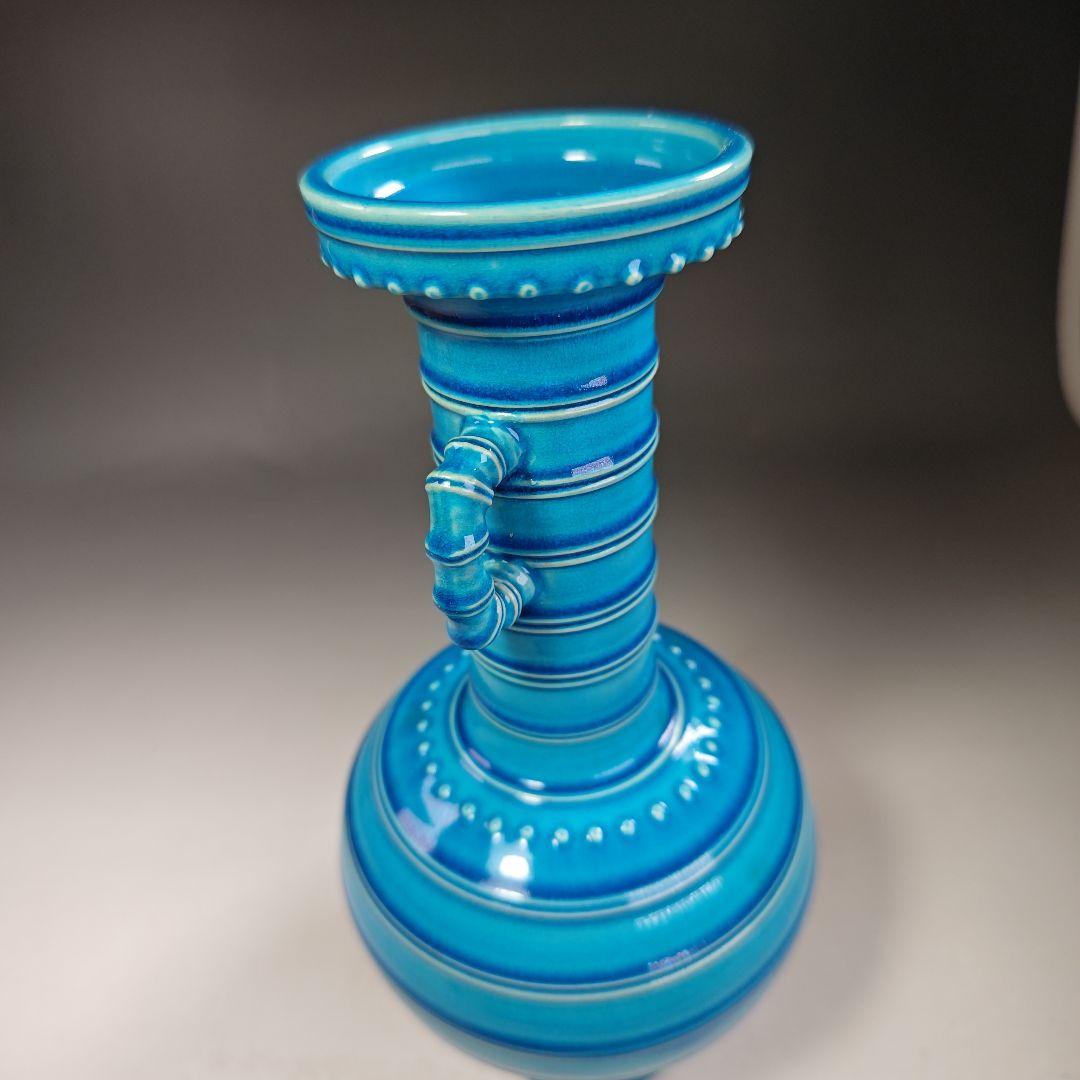 イ438 花瓶『永楽善五郎造』『交趾竹節　花入　共箱』一輪挿　茶道具