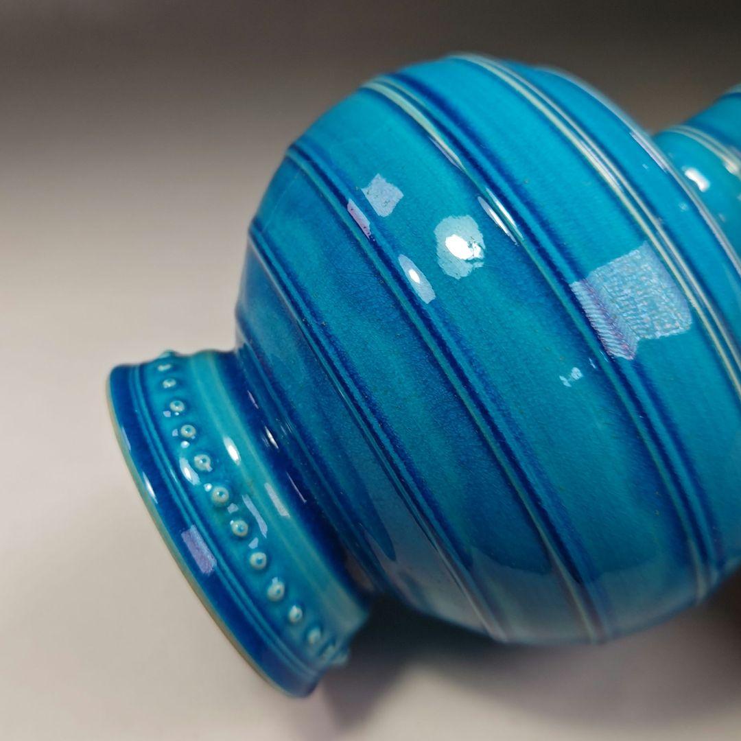 イ438 花瓶『永楽善五郎造』『交趾竹節　花入　共箱』一輪挿　茶道具