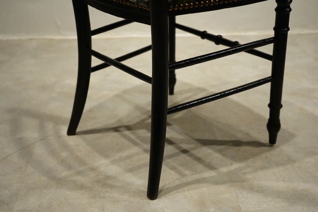 ナポレオンチェア　サロンチェア　椅子　シノワズリ　フランス　アンティーク　孔雀