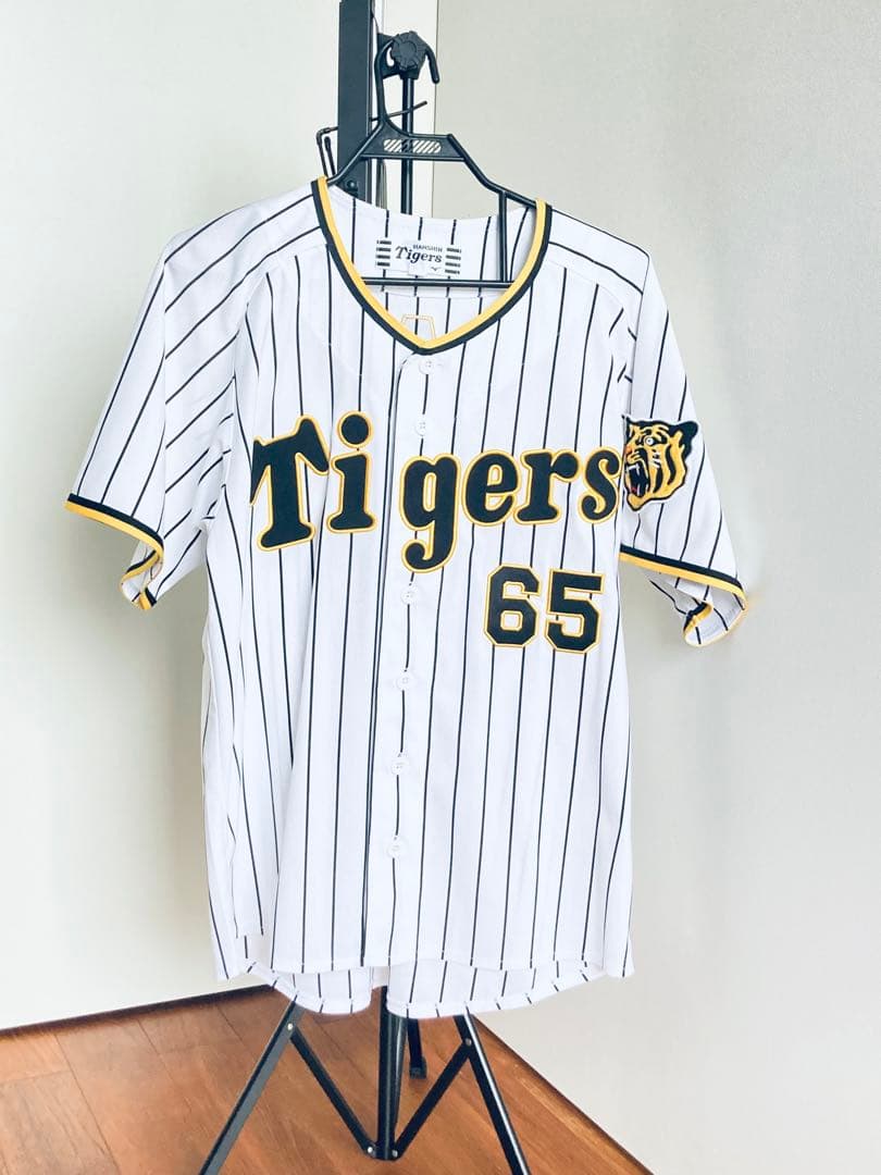 阪神タイガース 湯浅 ユニフォーム　メンズS 湯浅京己　刺繍　ミズノ