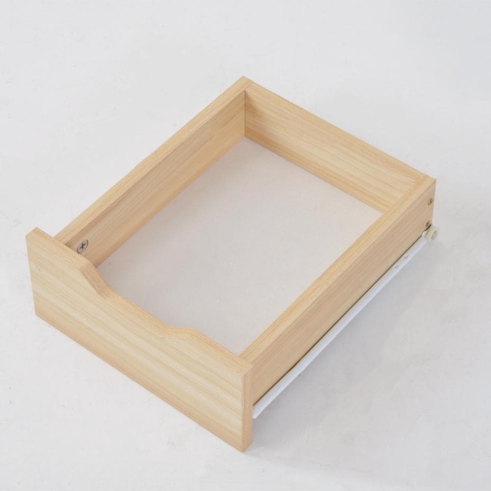 ナチュラル】パソコンデスク 引き出し付き　3段シェルフ付 パソコンデスク 木製