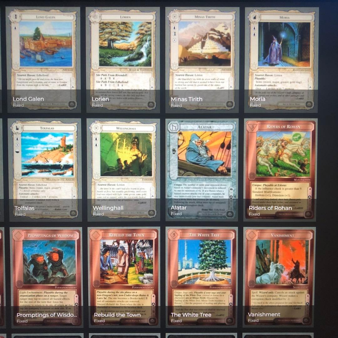 ミドルアース　カード　チャレンジデッキA ccg コンプ　指輪物語　希少