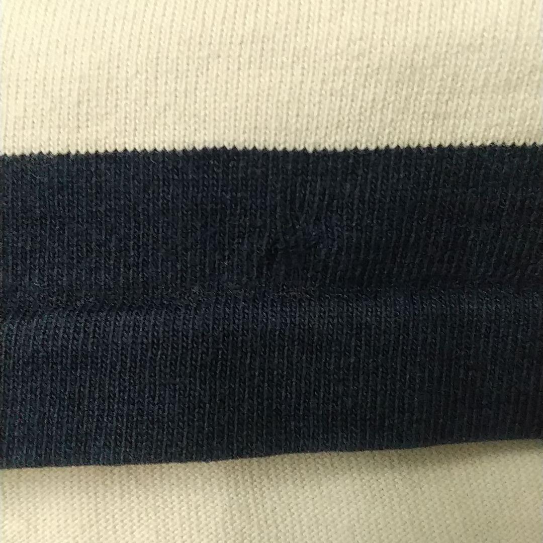 希少☆ポロバイラルフローレン 太ボーダー 刺繍 イギリス 襟切替 ラガーシャツ