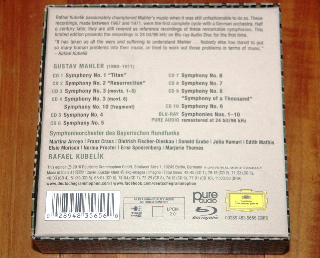 クーベリック マーラー 10交響曲 [10CD+Bru-ray Audio]