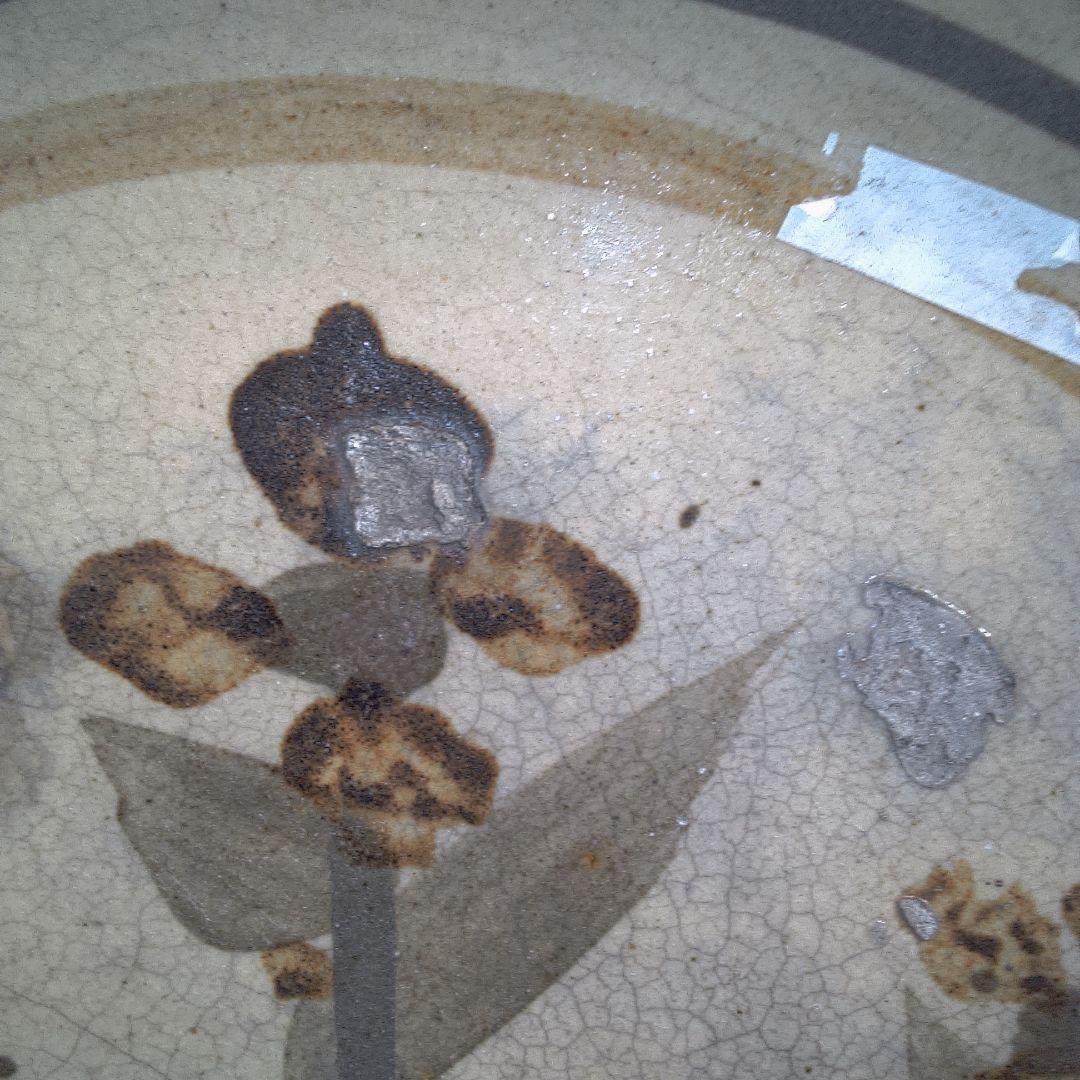 骨董３ 花模様の陶器の皿