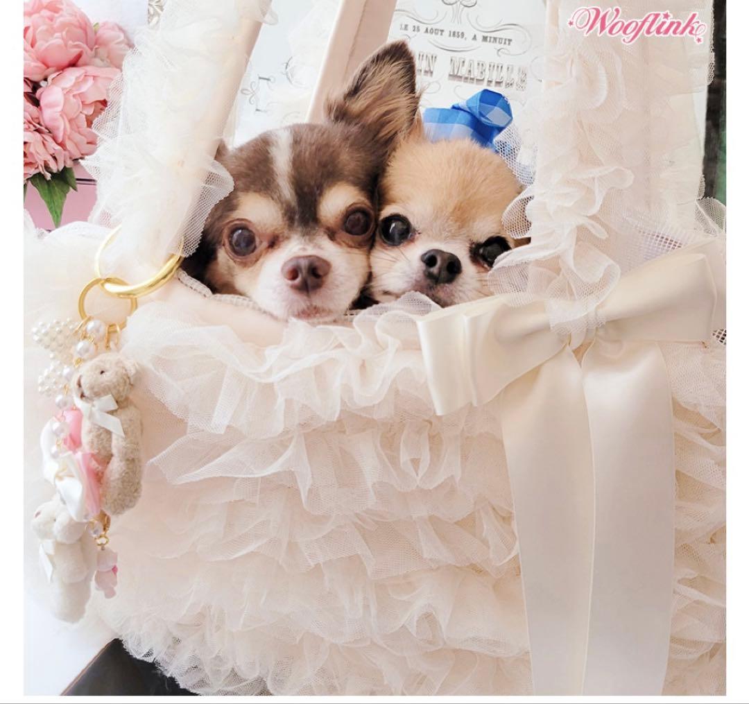 Wooflink ウーフリンク フリル付きキャリーバッグ