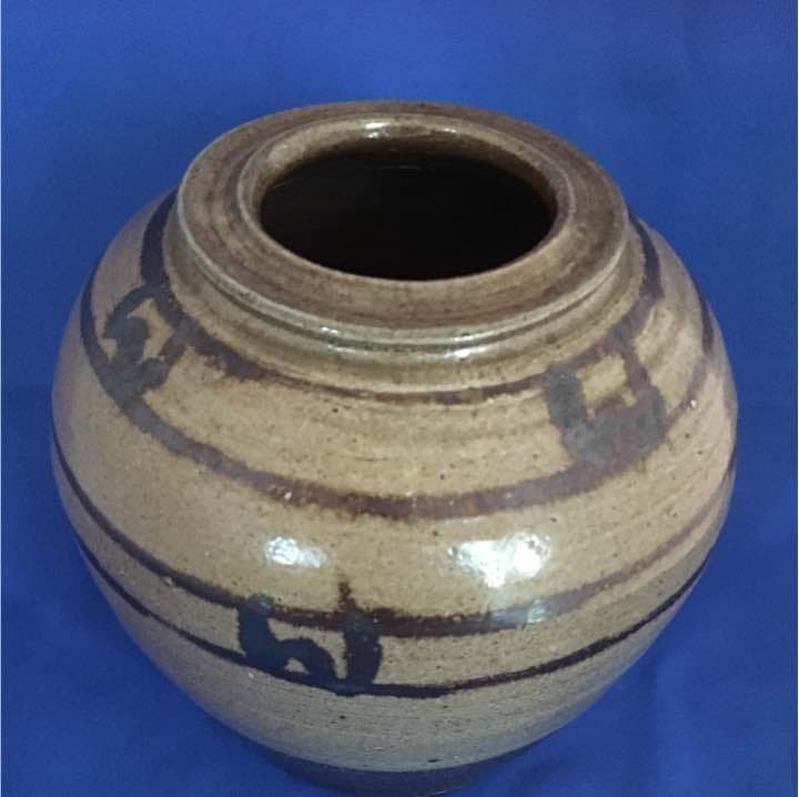 濱田晋作 鐵絵 花瓶