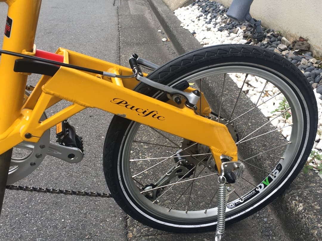○[ほぼ超美品] プジョ－ Pacific 18 折り畳み自転車 2002年 黄