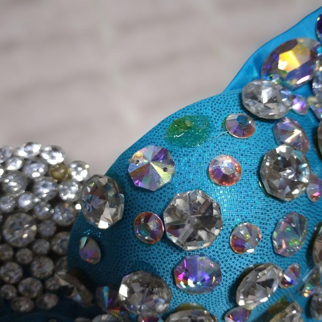 サハルオカーシャ ベリーダンス衣装 ブルー バラディドレス サイーディドレス