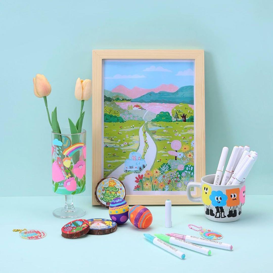 【美品】アクリルマーカー　192色　バック付き　ほぼ未使用　ペン　塗り絵