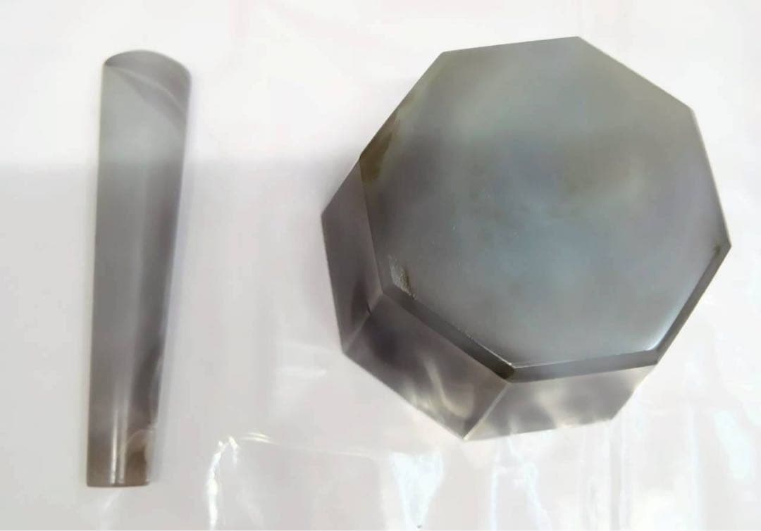 瑪瑙　メノウ　乳鉢　乳棒　骨董　レトロ　アンティーク