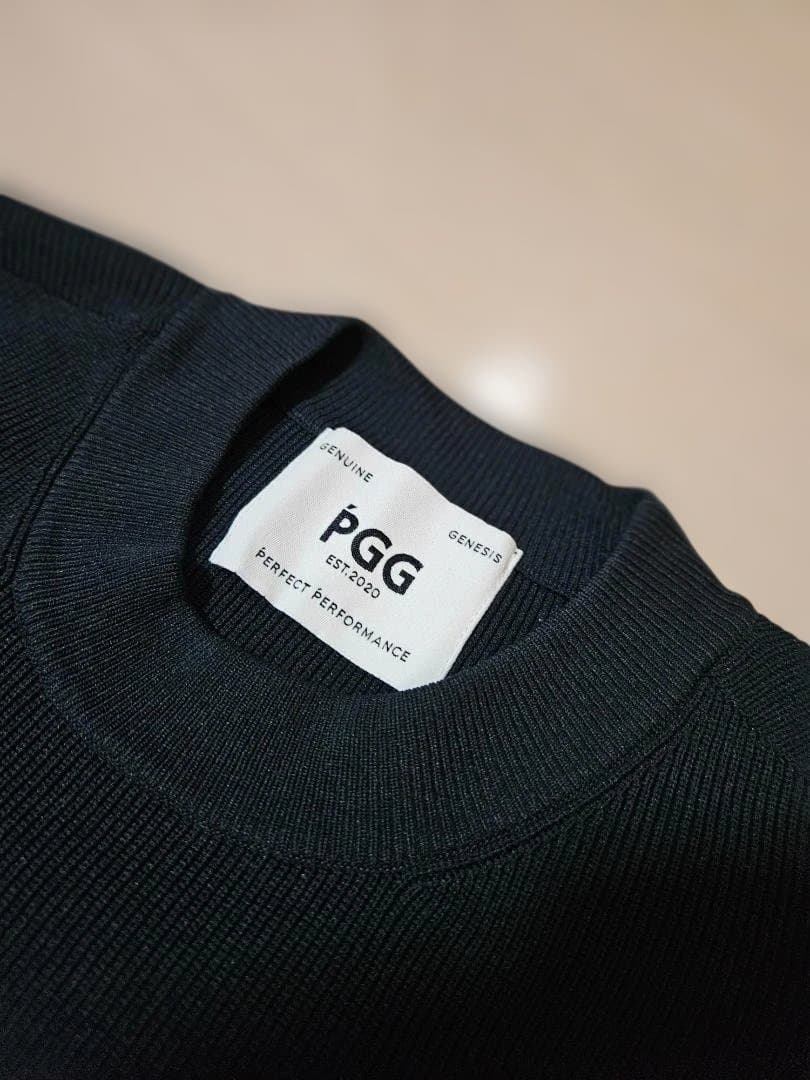 パーリーゲイツPGG 黒リブセーターsize6