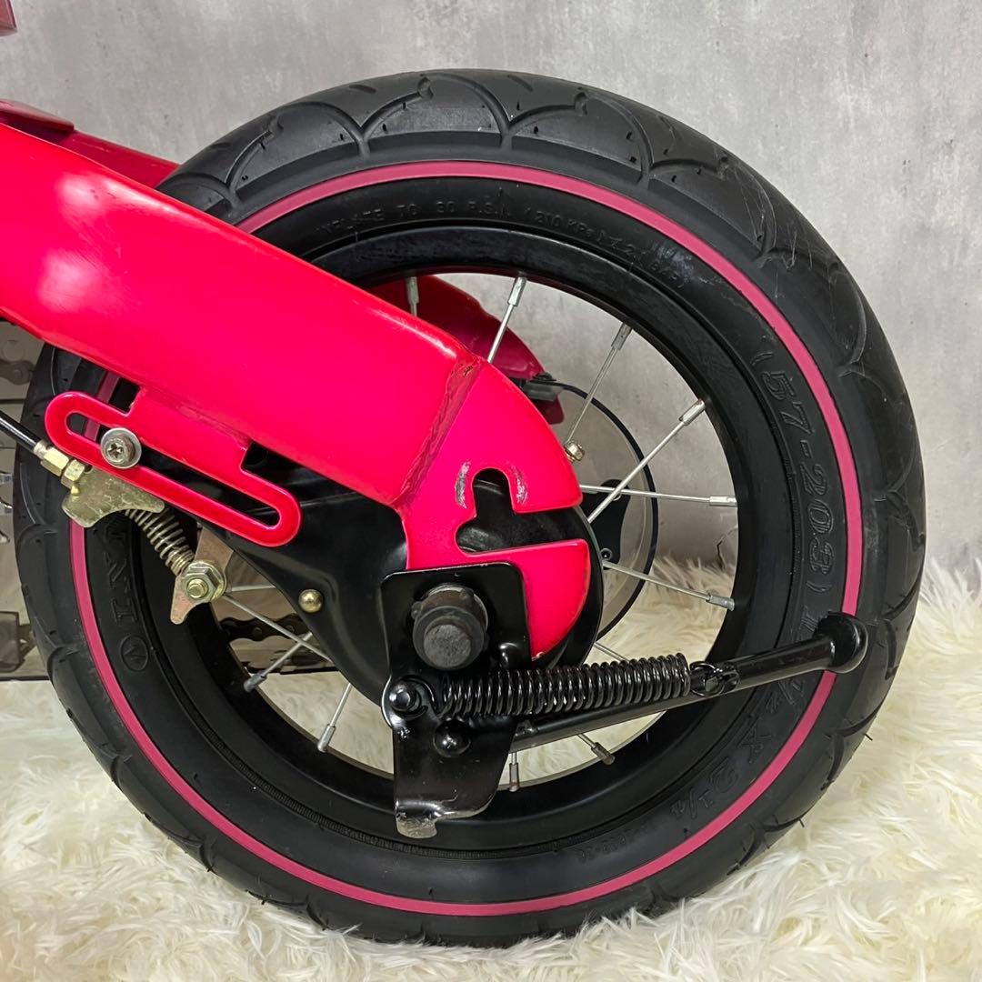 【極美品】へんしんバイク 12インチ ピンク スタンド付
