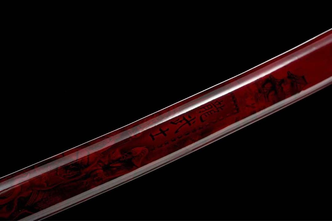 驚雷文様刀身 龍絵鞘 美術刀 刀装具 模擬刀 日本刀 模造刀 鑑賞用 武具