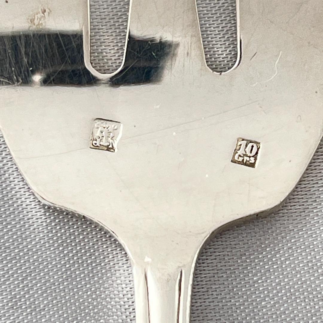 【仏蘭西】アールヌーボー オイスターフォーク 12本 13cm ケース