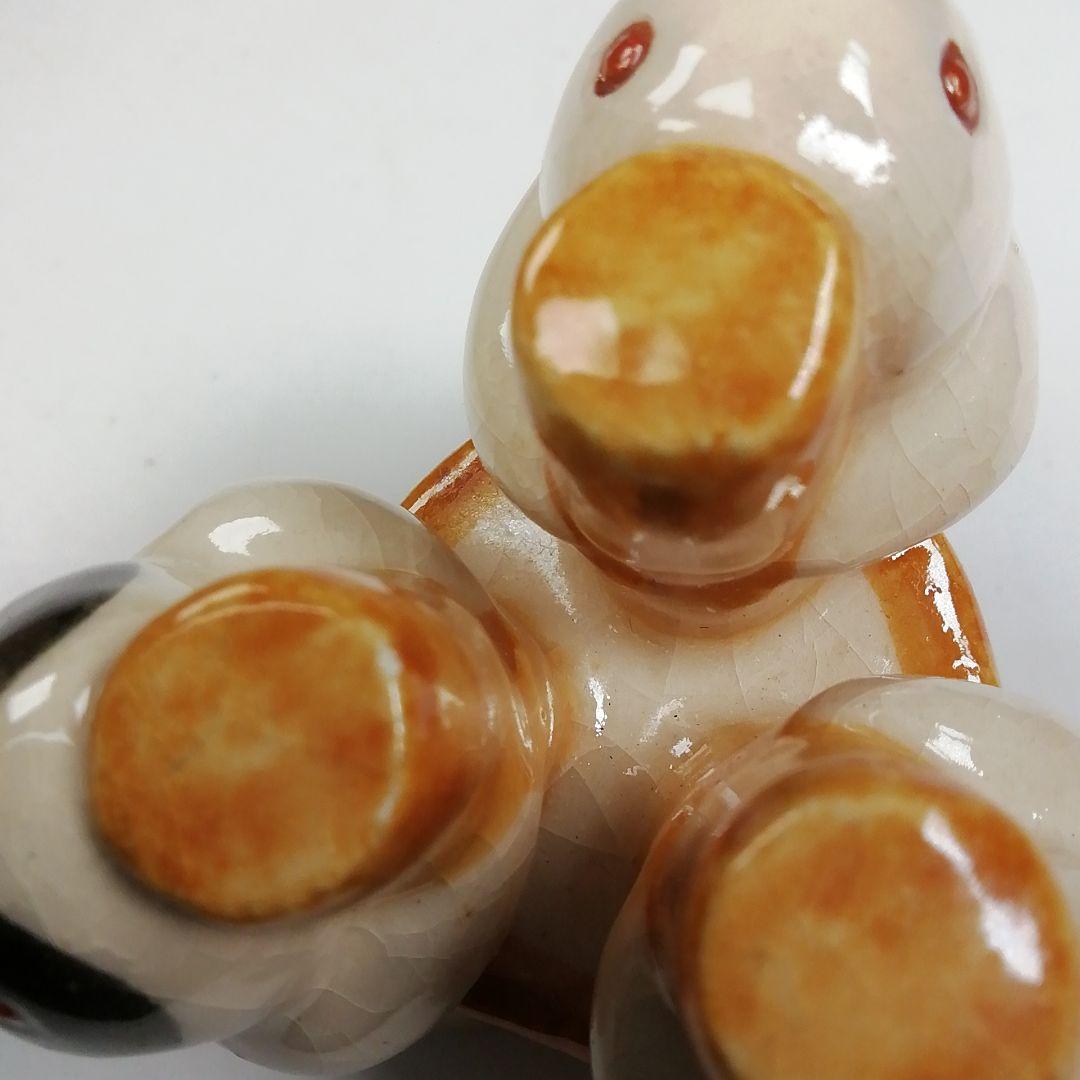 Ｔ７４９　蓋置　『三ツ兎　蓋置』『伊東桂楽 造』　共箱　茶道具