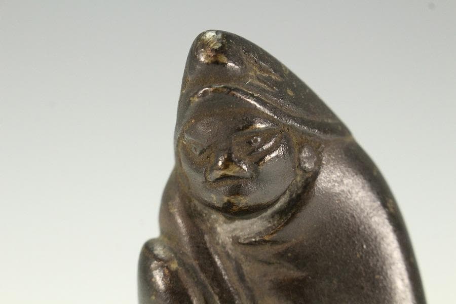 中国美術 古銅 象上達磨大師 香炉(K-XA806)