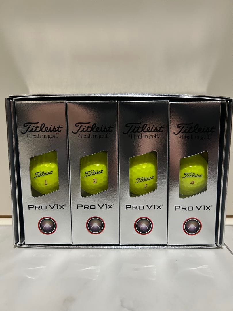 タイトリストプロV1Xゴルフボール(イエロー)25年ローナンバー6ダース72個