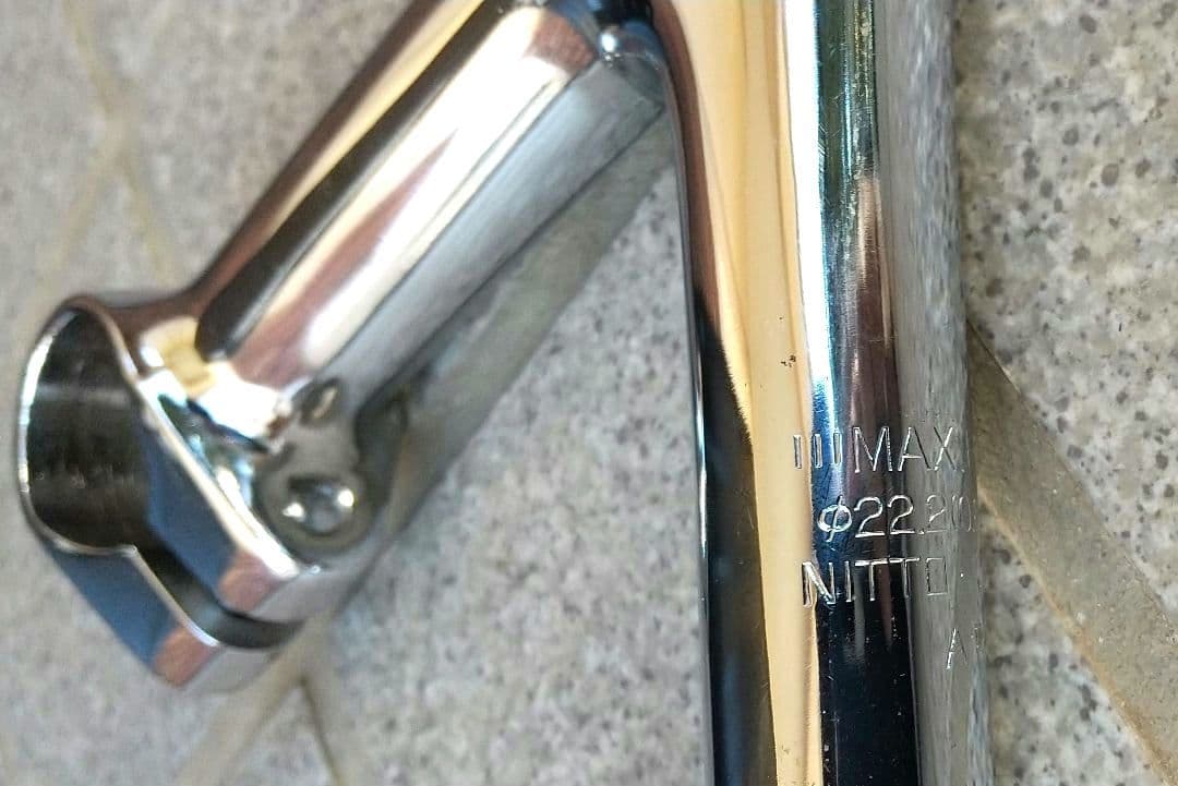 日東 NJ PRO 鉄ステム105mm 　鉄　NJS 認定 競輪 ピスト