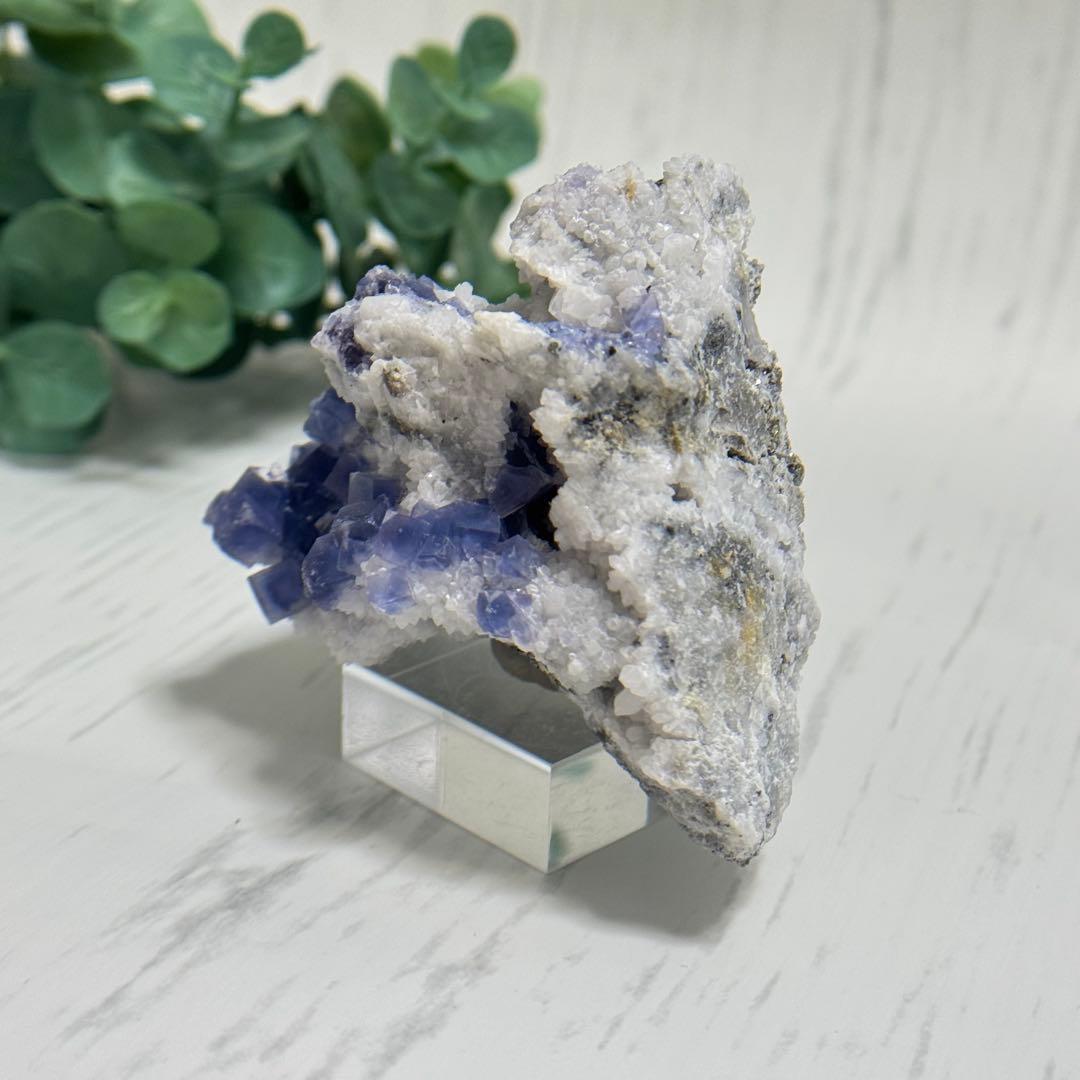 【D293】レア☆ブルー満天星 フローライト ヤオガンシャン 原石 鉱物 標本