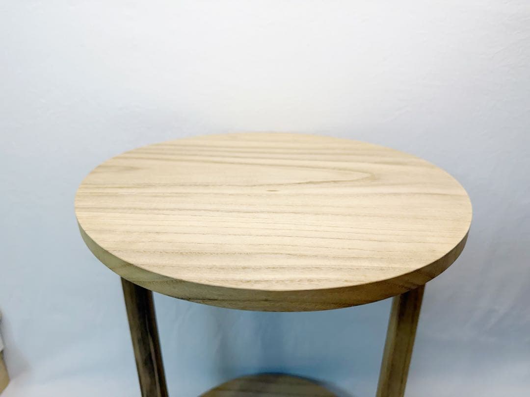 未使用 茶道具 利休好写し 桐 丸卓 組み立式 元箱