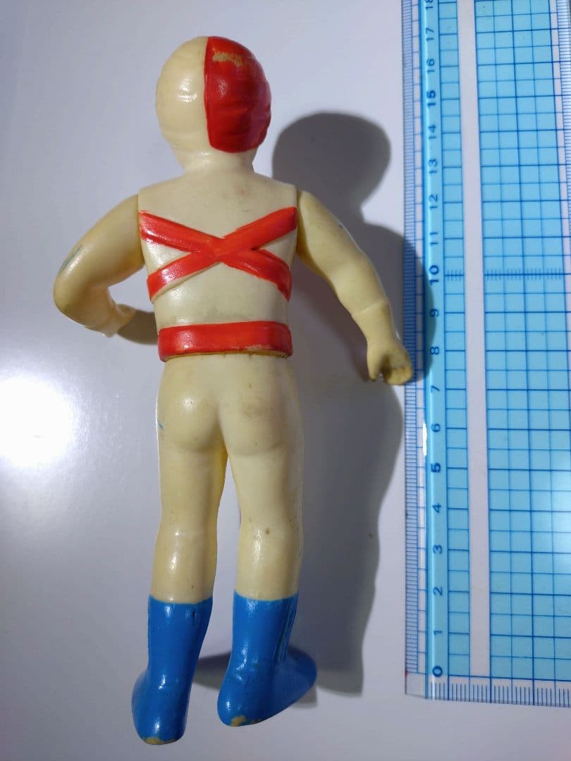 愛の戦士レインボーマン☆1970年代の希少ソフビフィギュア☆高さ約15cm