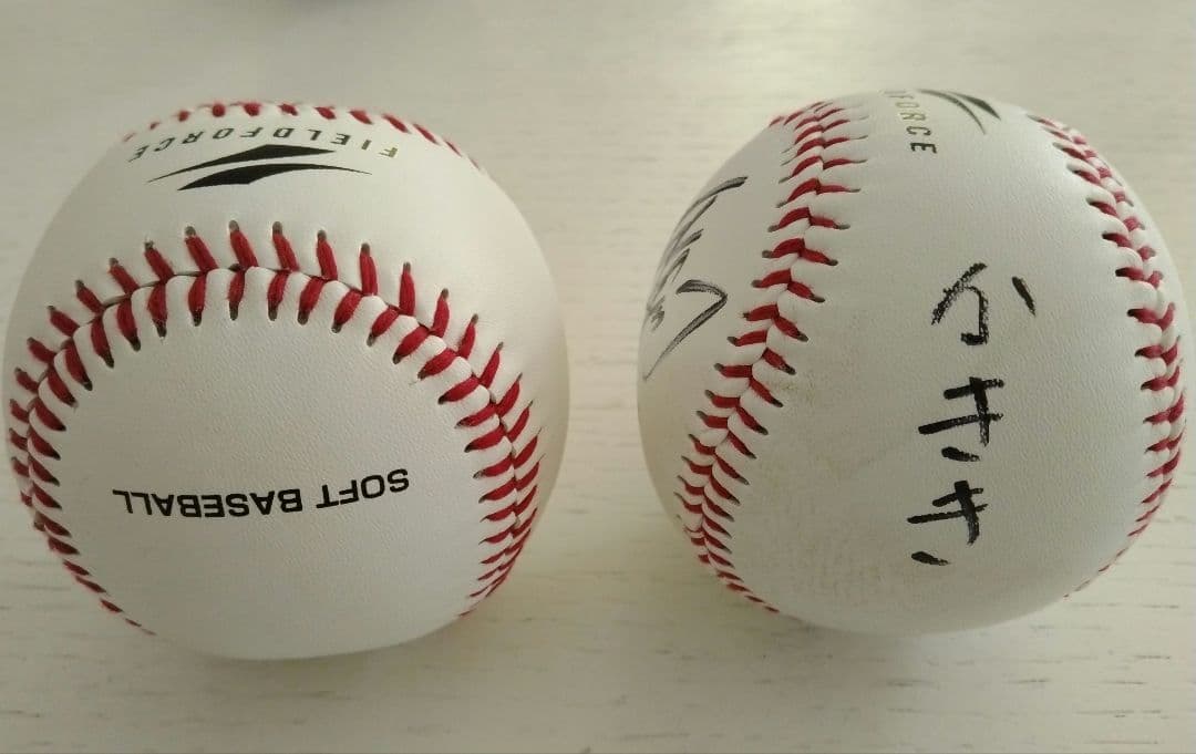 北海道日本ハムファイターズ【投げ入れ直筆サインボール★柿木＆井口　島崎】投げ込み