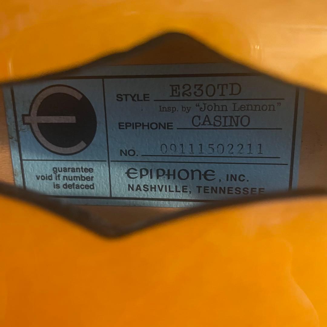 ギター Epiphone CASINO Inspired John Lennon