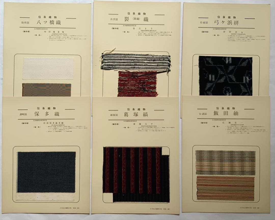 『日本民藝織物全集』4冊揃58葉に裂現物　富山弘基　原始布~木綿　超レア　難あり