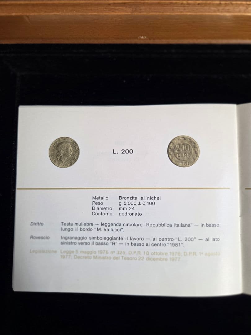 (稀少)イタリア共和国　銀貨と記念貨入りミントセット　11枚　1981