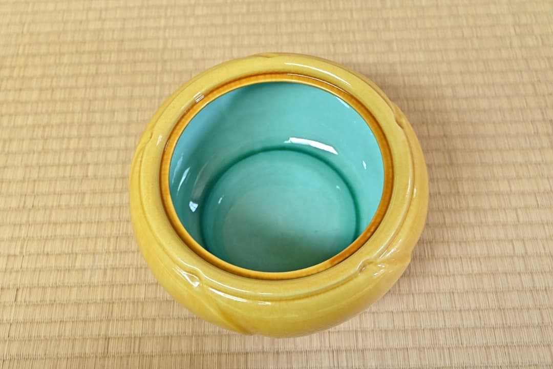 十三代横石嘉助　長崎三彩水指082