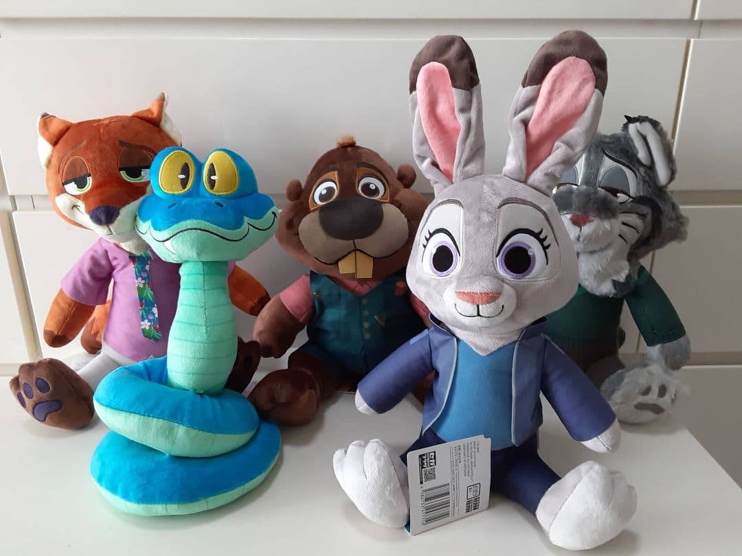 ズートピア2 Lぬいぐるみ ニック ジュディ パウバート ニブルズ ゲイリー5点