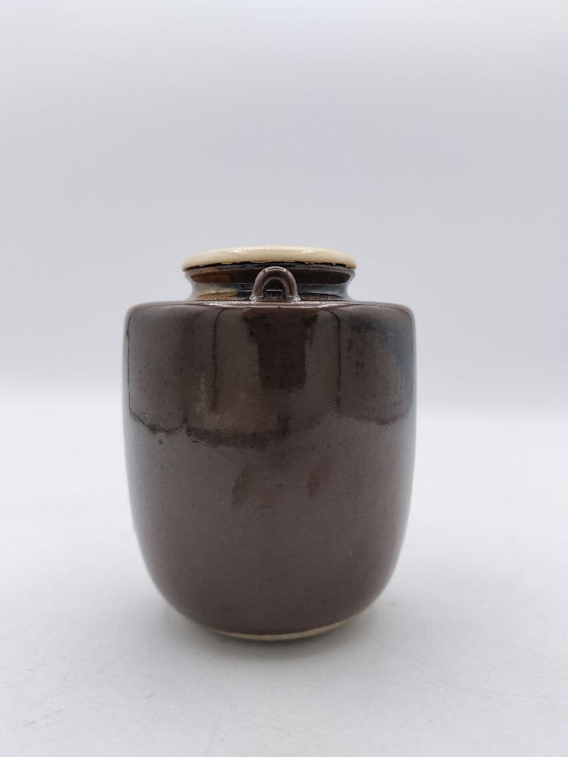 c846 茶入 笹枕写 膳所　淡海陽炎園 尋牛斎箱書 木箱 茶道具 古物