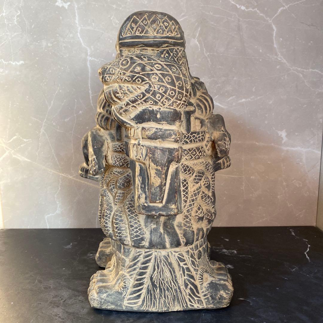 高36cm アステカ神話の地母神コアトリクエの像　インテリア　メキシコ工芸品