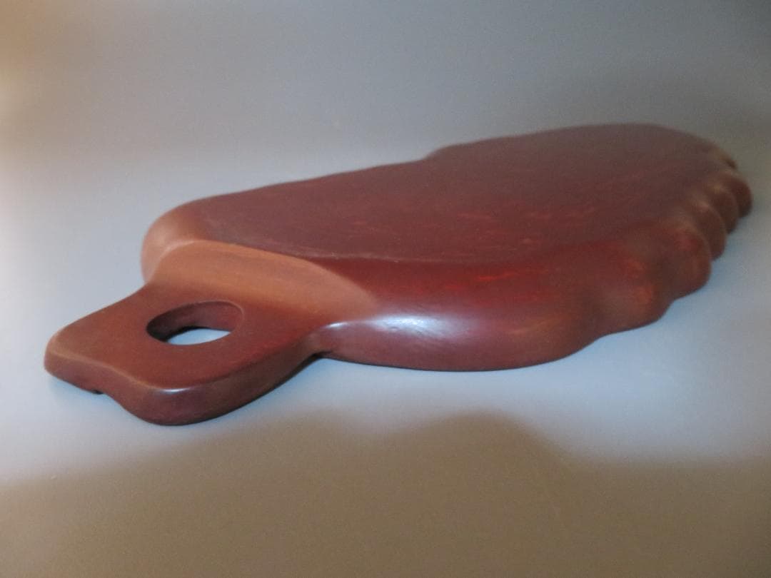 ◆400◆煎茶道具 煎盆 葉盆一文字 芭蕉葉盆(小) 花梨