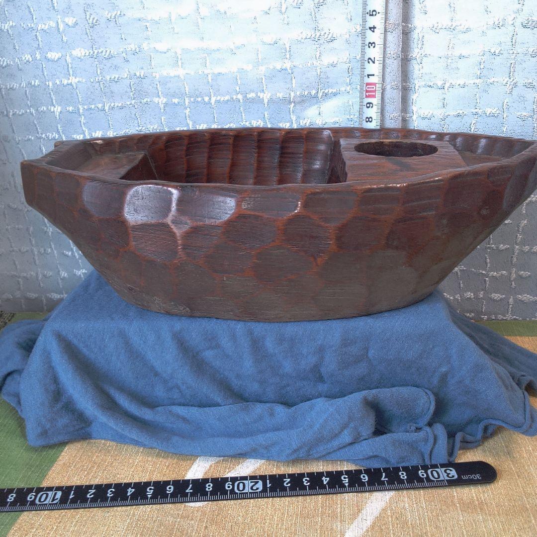 一刀彫？ 花生け？ 骨董 美術 アンティーク