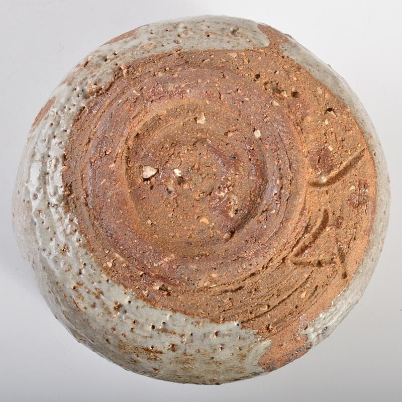 茶道具　加藤唐九郎　一無斎（一ム斎）作　鼠志野　茶碗　共布共箱　D　R6708