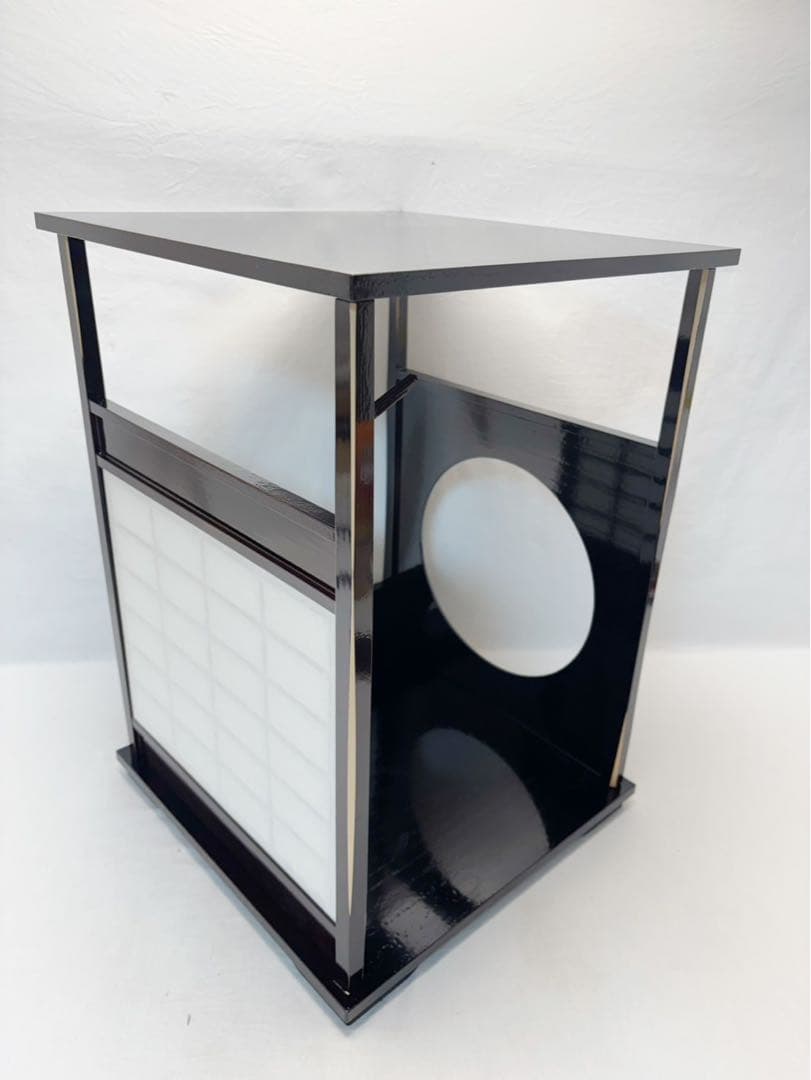 茶道具 宗悦作 木製溜塗 吉野棚 圓能斎好写 組み立式 おしゃれ 水指棚 元箱