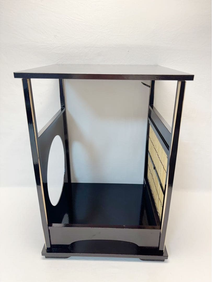 茶道具 宗悦作 木製溜塗 吉野棚 圓能斎好写 組み立式 おしゃれ 水指棚 元箱