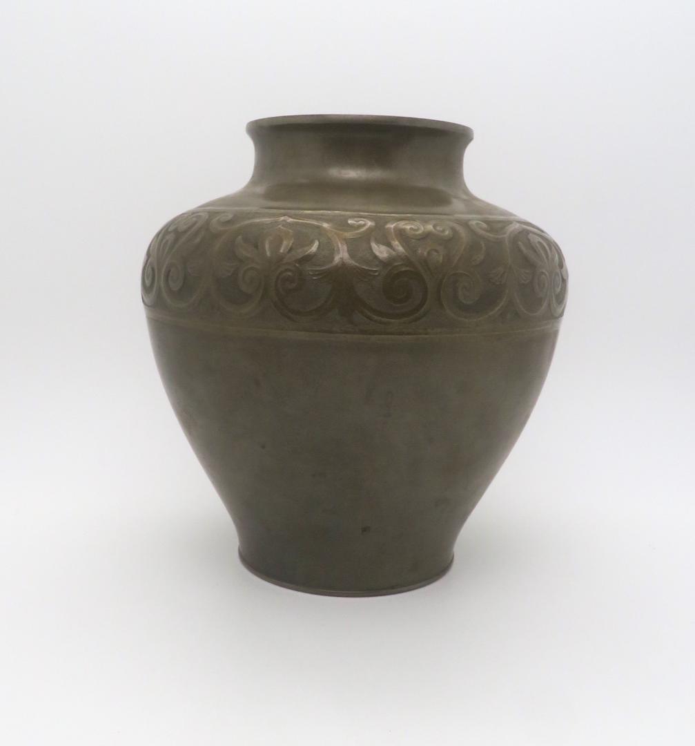 華瓶　朧銀　銀25％　骨董品　重さ約 696g 銀瓶　銀仕上　銀製