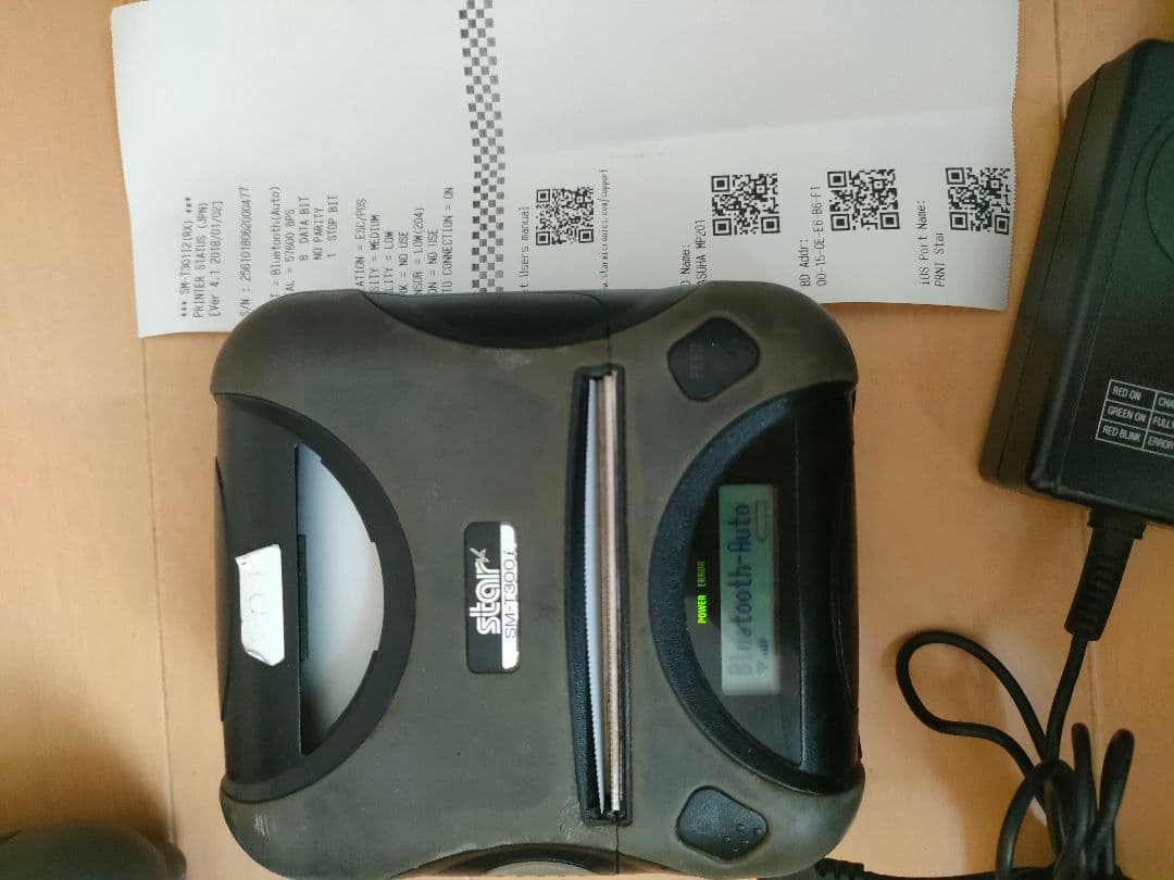 ★スター精密 テストプリント済み　SM-T300i モバイルレシートプリンター