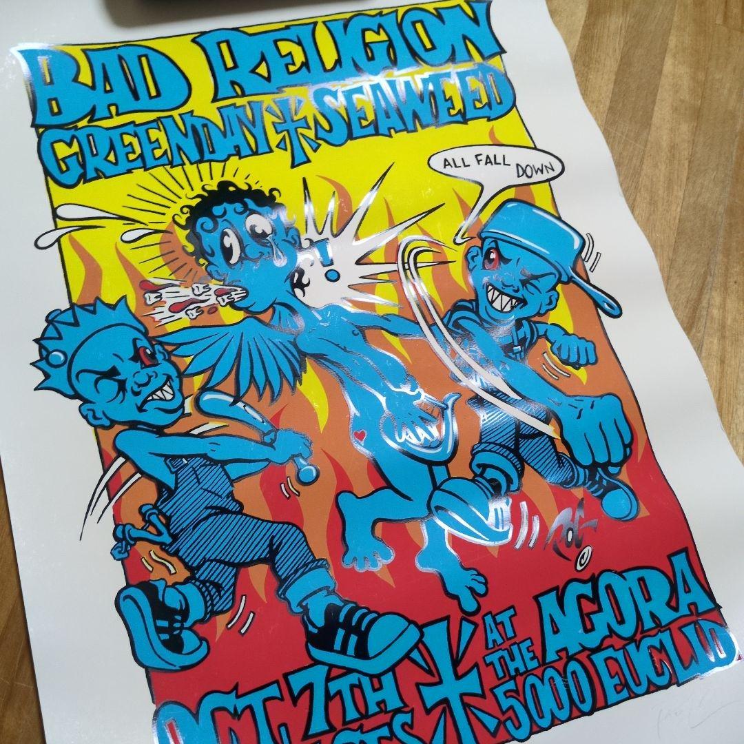 希少　bad religion greenday　シルクスクリーン　ポスター