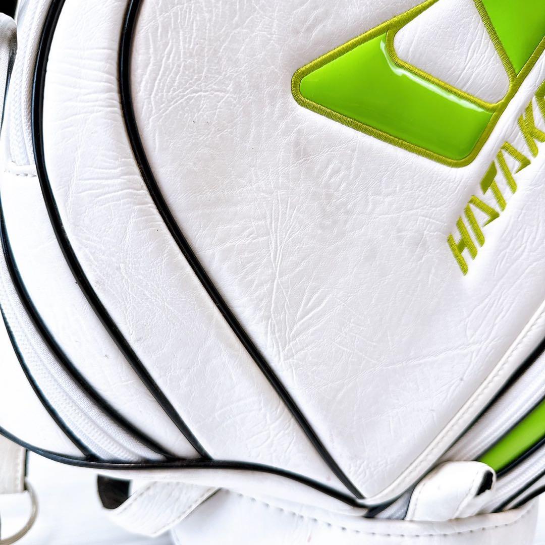 ハタケヤマ（HATAKEYAMA）　キャディバッグ　白（ホワイト）カート式