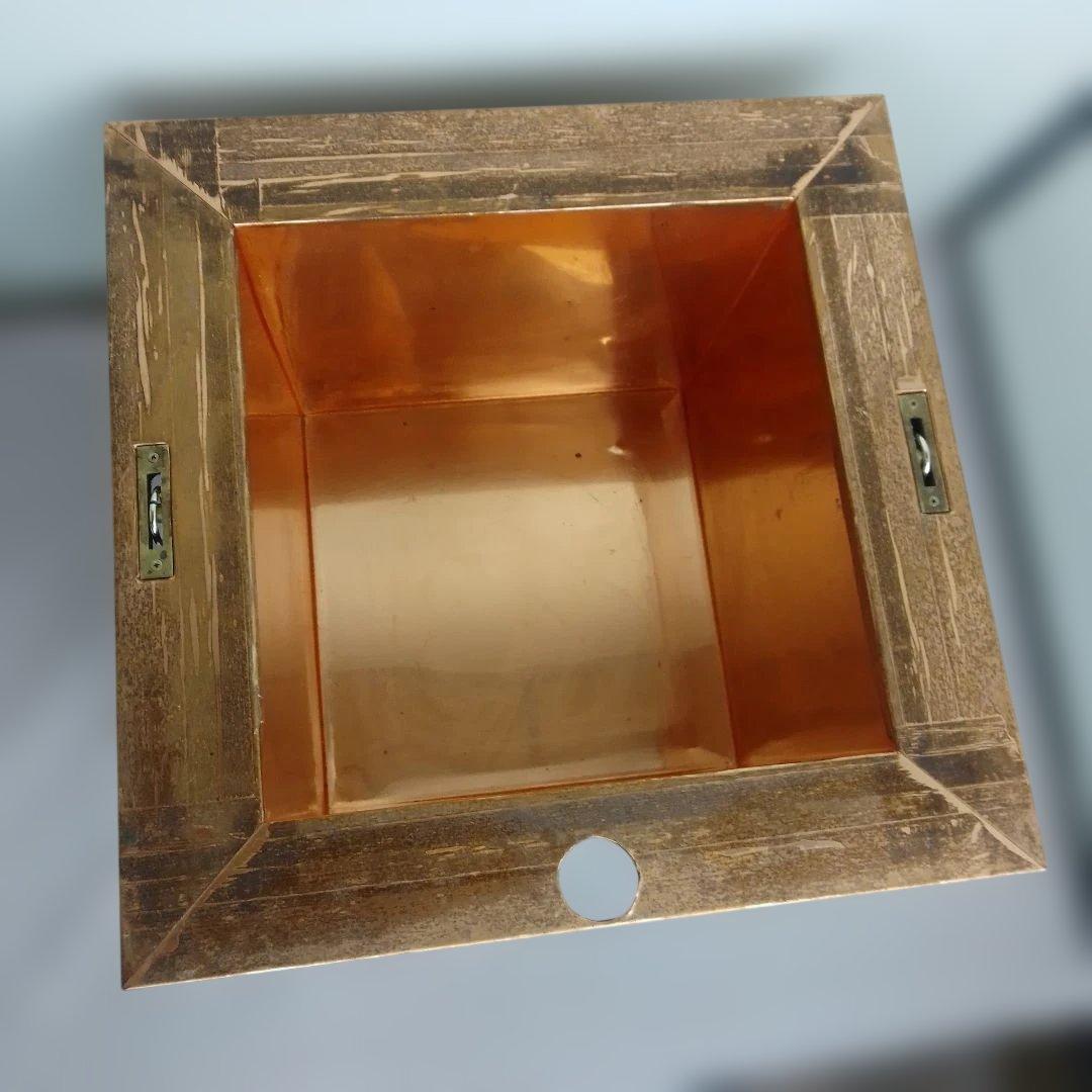 茶室セット 炉緑 A-1 ユアサ建材 風炉 銅　鉄鍋付き