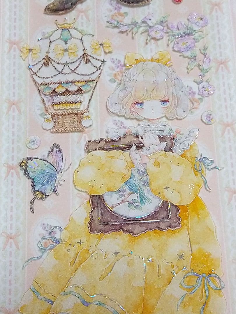 J1094＃枕边语(贝壳银)shine切り売り海外人物マステ