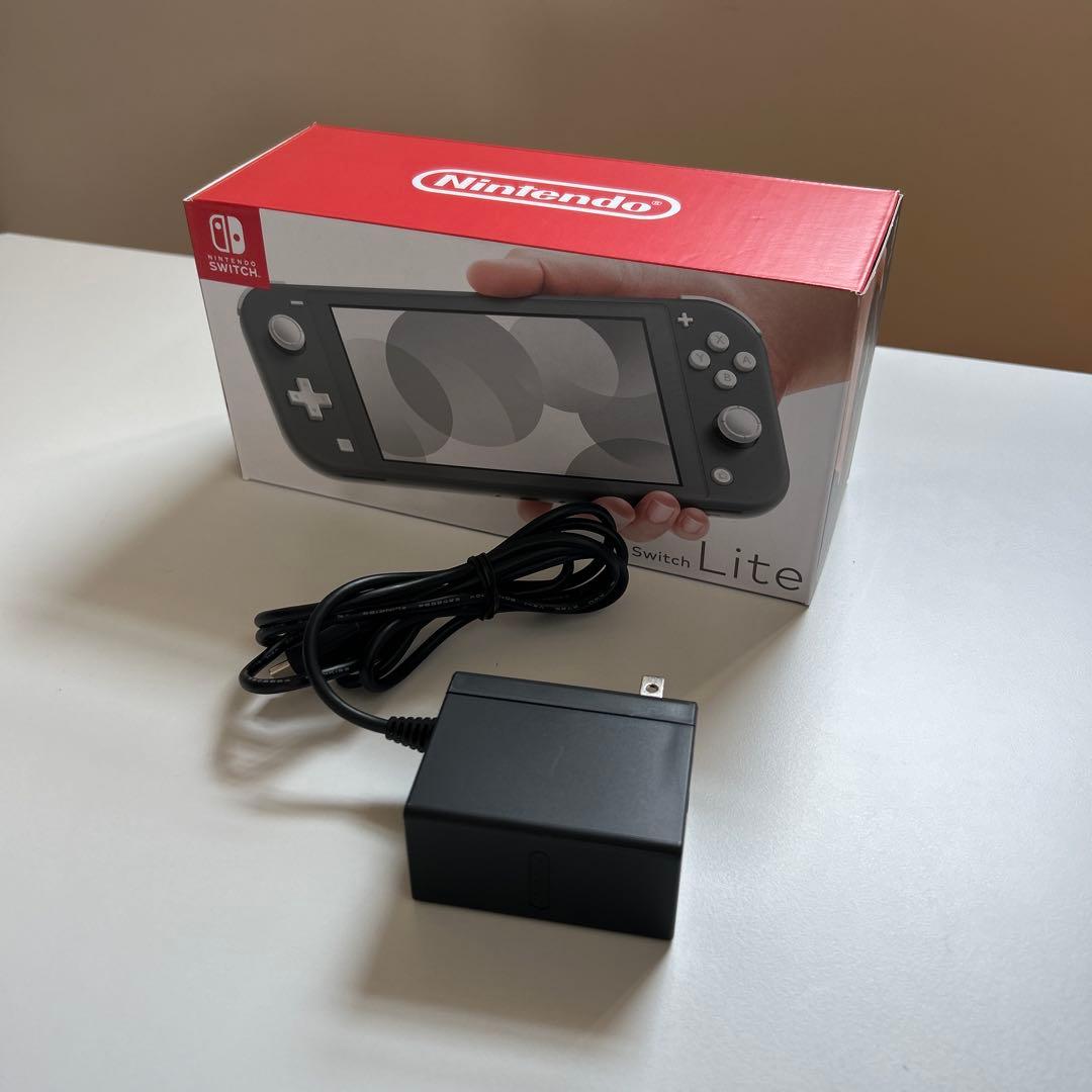 Nintendo Switch Lite グレー、スイッチライト　本体　ケース付